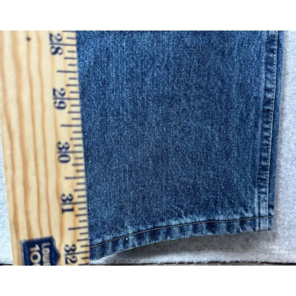 Wrangler Jeans Mens 29 Western Classic Leather Patch Pocket Cowboy Straight Leg